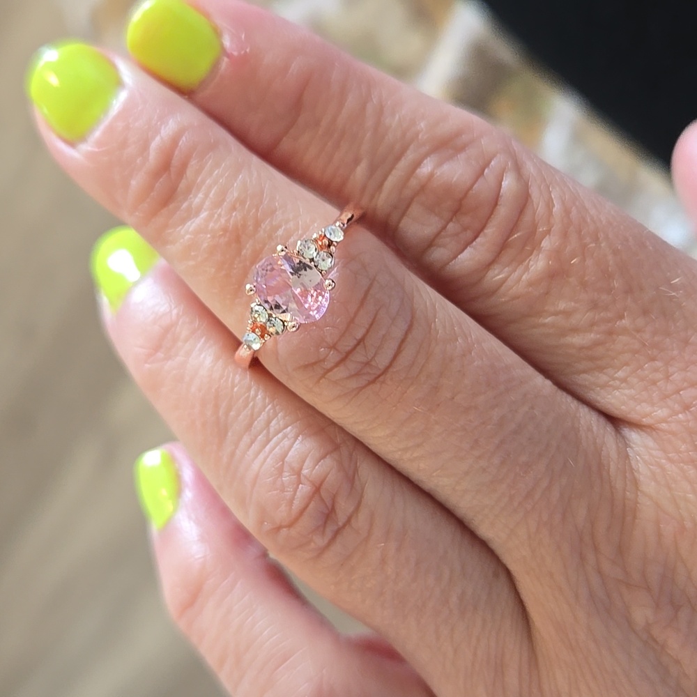 Pink Gold Topaz Ring